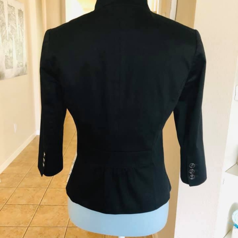 WHBM ruffle blazer black 4 - Picture 3 of 5